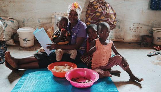 Nelson and his family in a reception centre in Uganda_War Child_190917.jpg